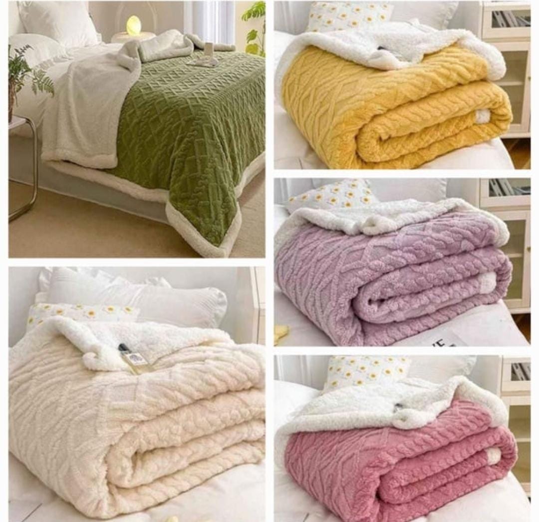 Geo Print Soft Sherpa Throws (200*230cm)