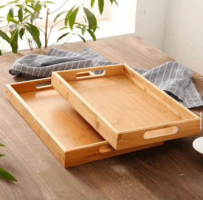 Bamboo Breakfast Tray With Handles