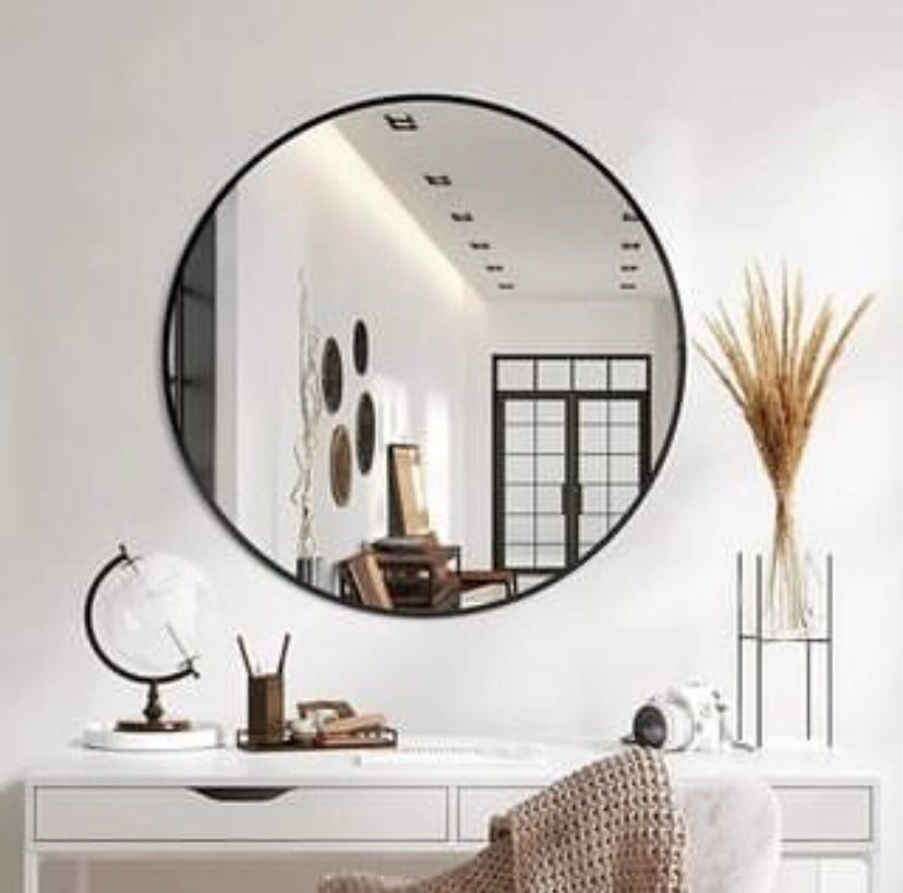 Black Trimmed Mirror (80cm)