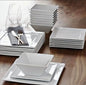 18 piece White Square Set