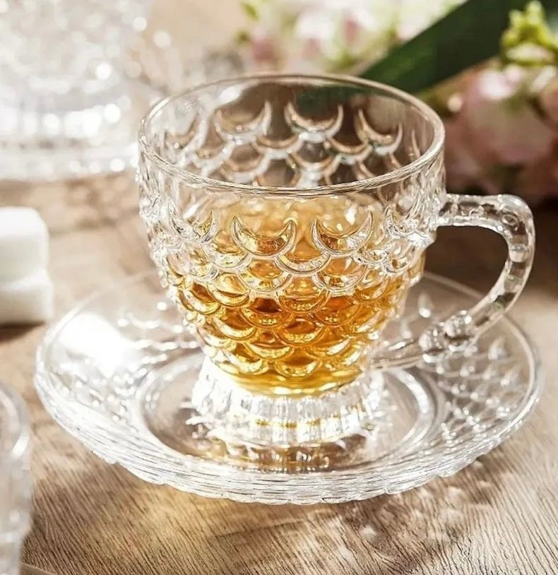 Clear Bubble Design Tea Set