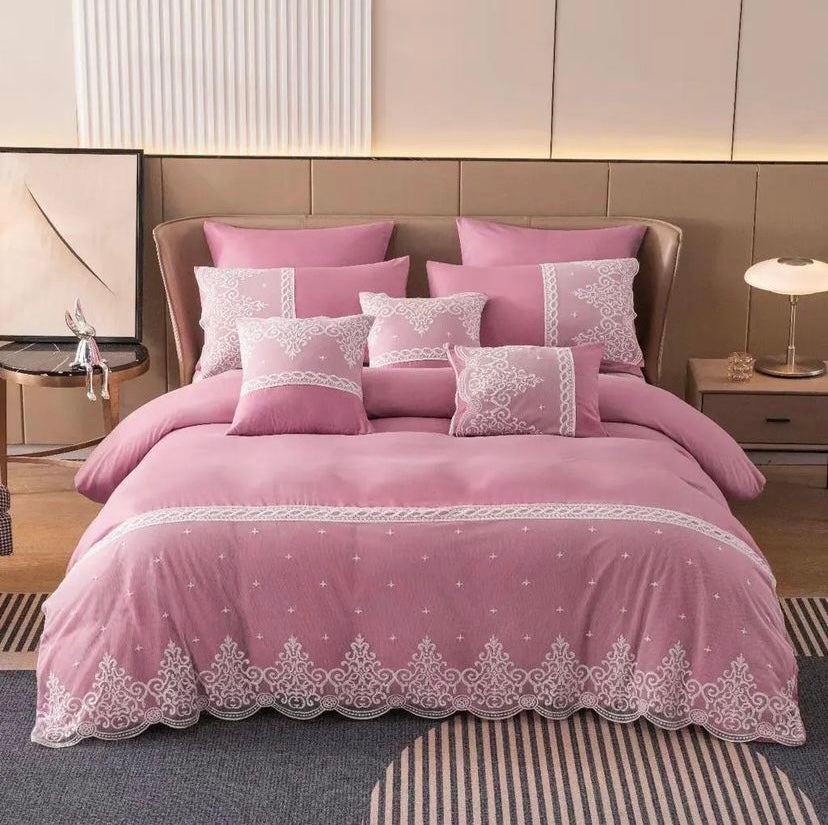 8 Piece Lace Comforter Set Queen Size