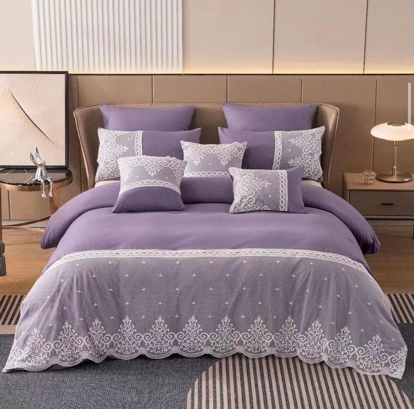 8 Piece Lace Comforter Set Queen Size