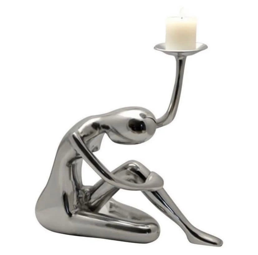 Mimi Silver Candle Holder