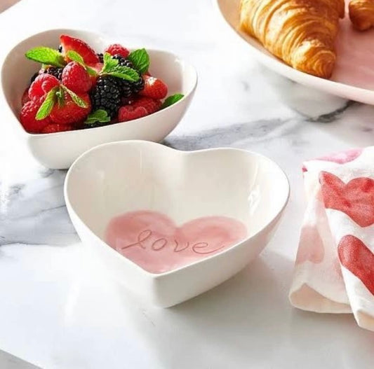 Cereal Heart Shaped Bowls