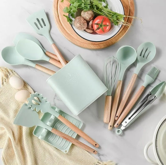 Silicone 12 Piece Kitchen Utensils Set