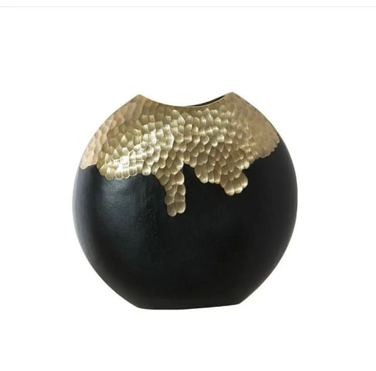 Gold & Black vase/ Decor Piece