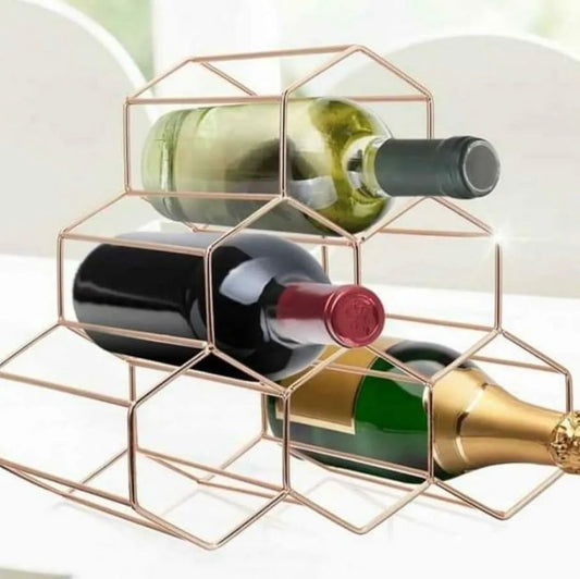 Honey Comb Wine Rack for 6 Bottles